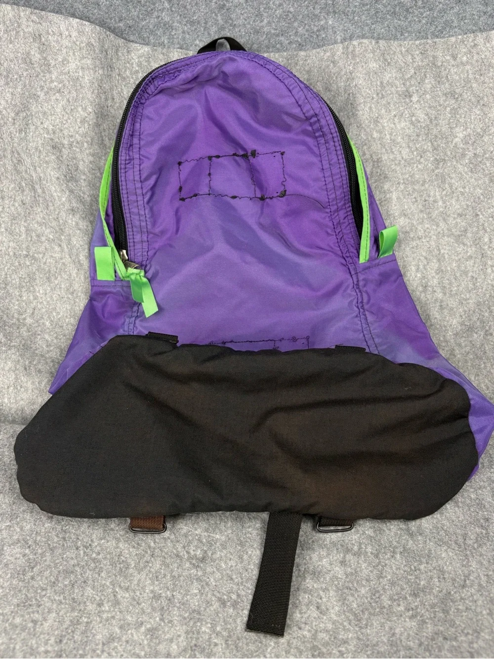 Vintage Patagonia Purple Green Black Small Backpack Daypack